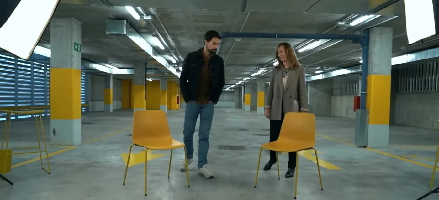 Plató de rodaje en parking, III Digital Fashion Film Academy (Universidad Villanueva)