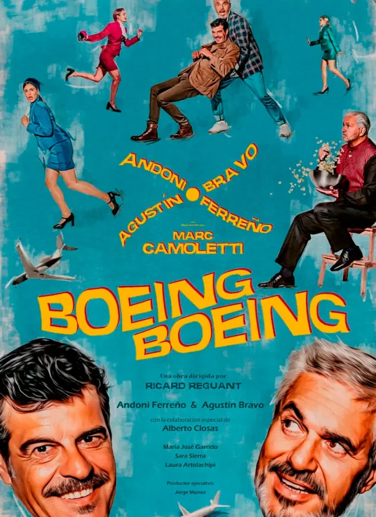 Cartel de la obra Boeing Boeing en gira por teatros de España