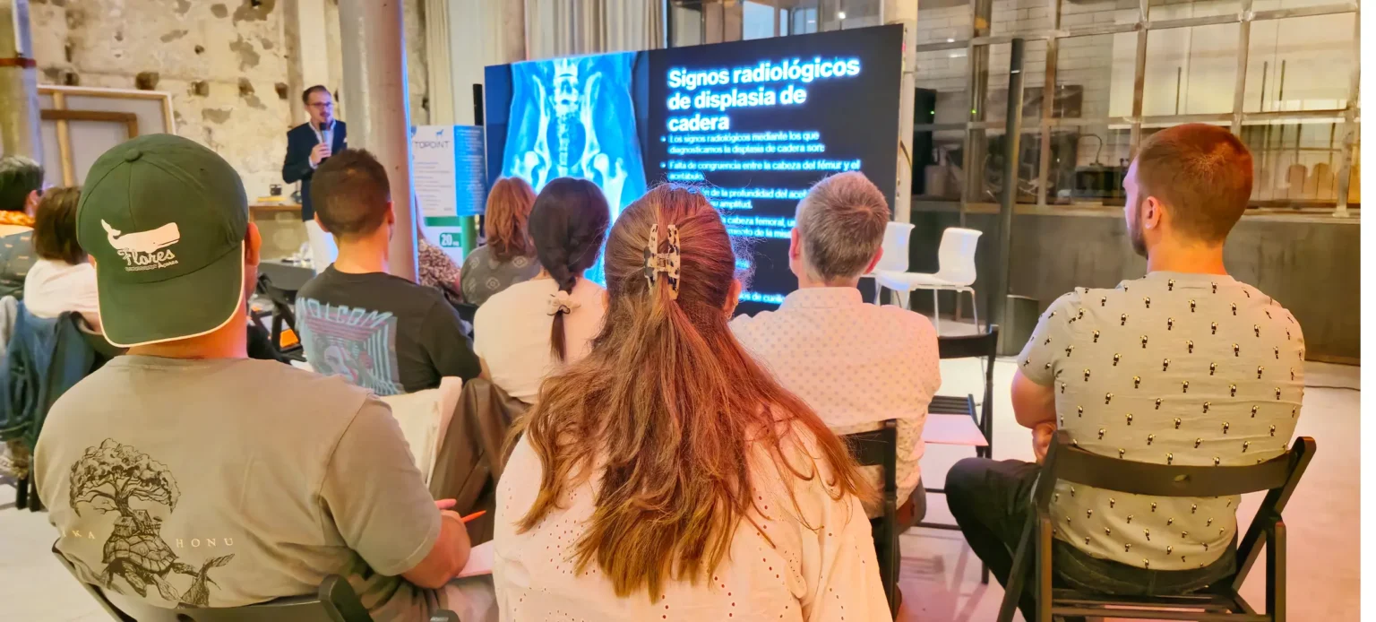 Presentación del tour veterinario de Zoetis con gran pantalla LED