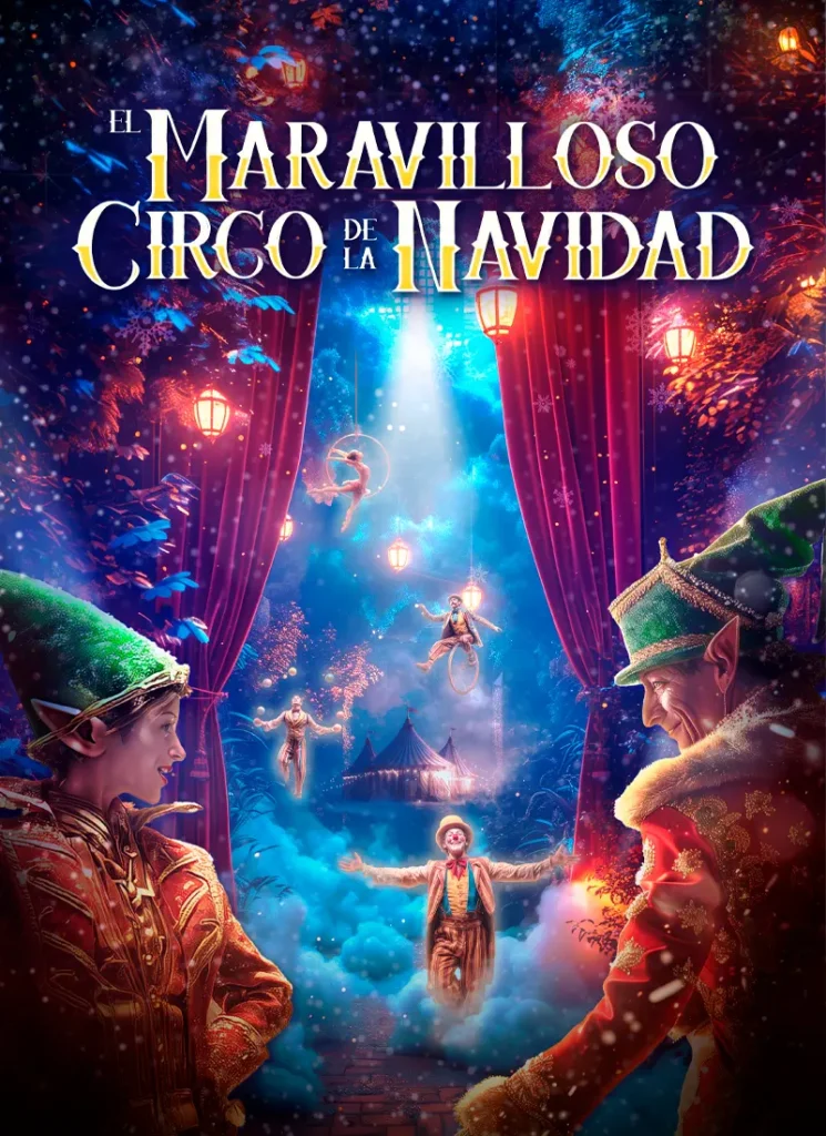 Escena del musical El Maravilloso Circo de la Navidad en carpa en Don Benito